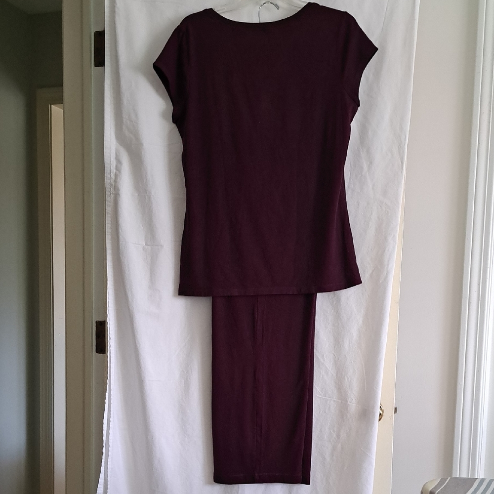 Ambrielle Women's Pajama Set in Dark Purple - Picture 2 of 2